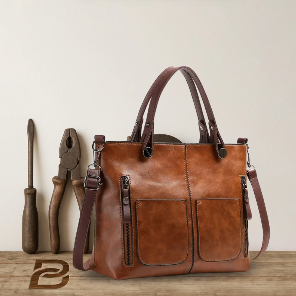 Constance - Large Vintage Leather Shoulder Bag - Heritage Limited Edition