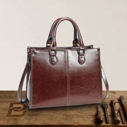 Apolline - Structured Leather Tote - Heritage Limited Edition