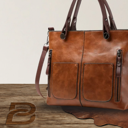 Constance - Large Vintage Leather Shoulder Bag - Heritage Limited Edition