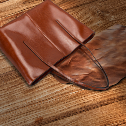 Elena - Structured Leather Shopper - Heritage Limited Edition