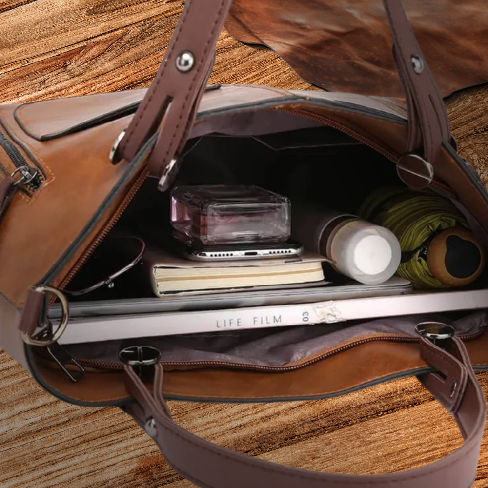 Constance - Large Vintage Leather Shoulder Bag - Heritage Limited Edition